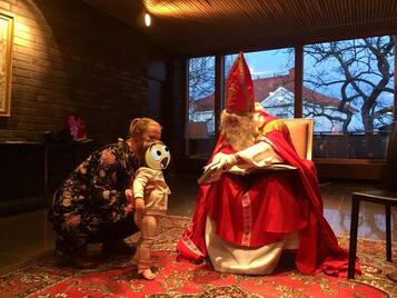 Child meeting St Nicholas